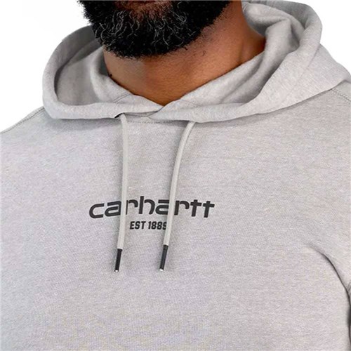 Relaxed Fit Graphic Hoodie - Grey